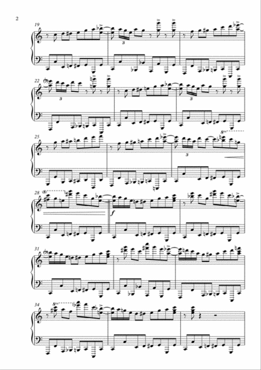 Boogie in C Piano Solo scores gallery preview page 2