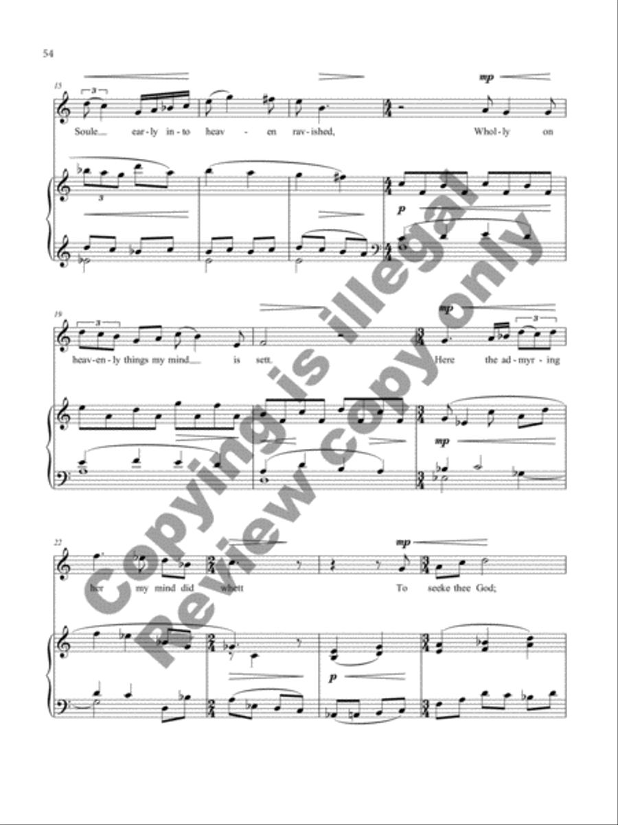 The Holy Sonnets of John Donne: 9 Songs for Tenor and Piano on Sonnets by John Donne Tenor Voice scores gallery preview page 17