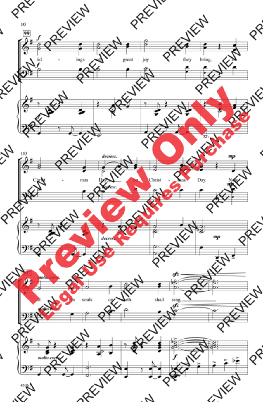 I Saw Three Ships 3-Part scores gallery preview page 10