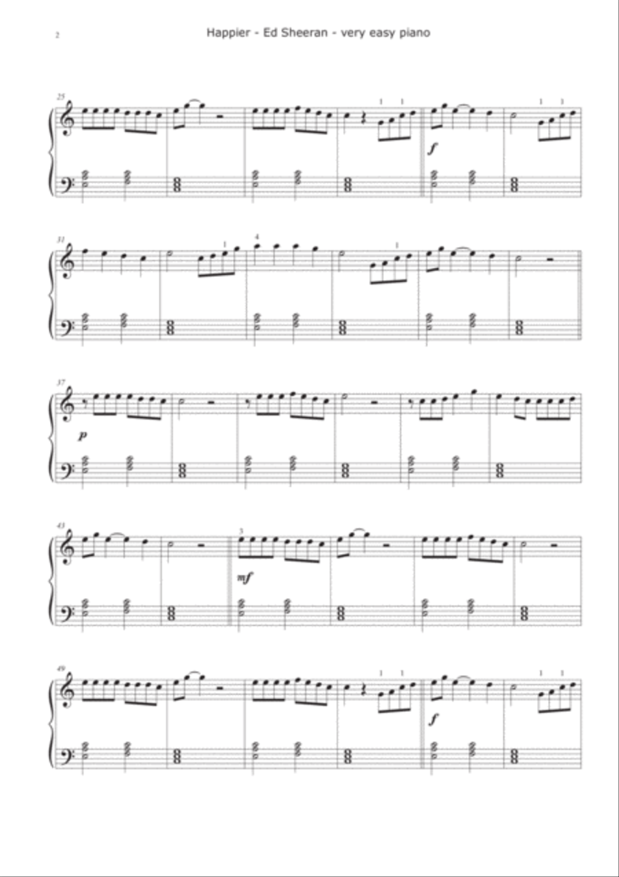 Happier Easy Piano scores gallery preview page 2