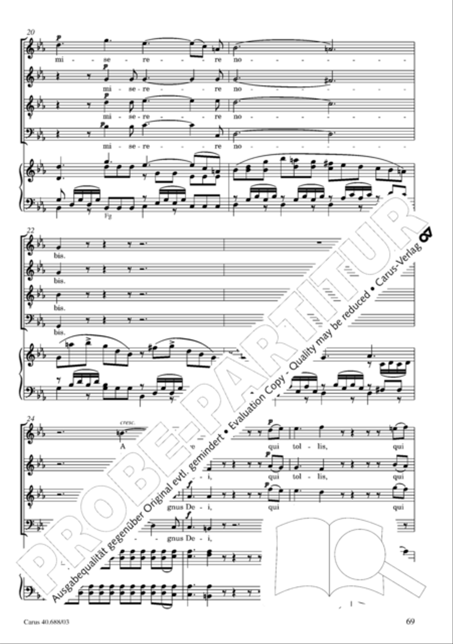 Mass in C Major Mass in C Major 4-Part scores gallery preview page 70