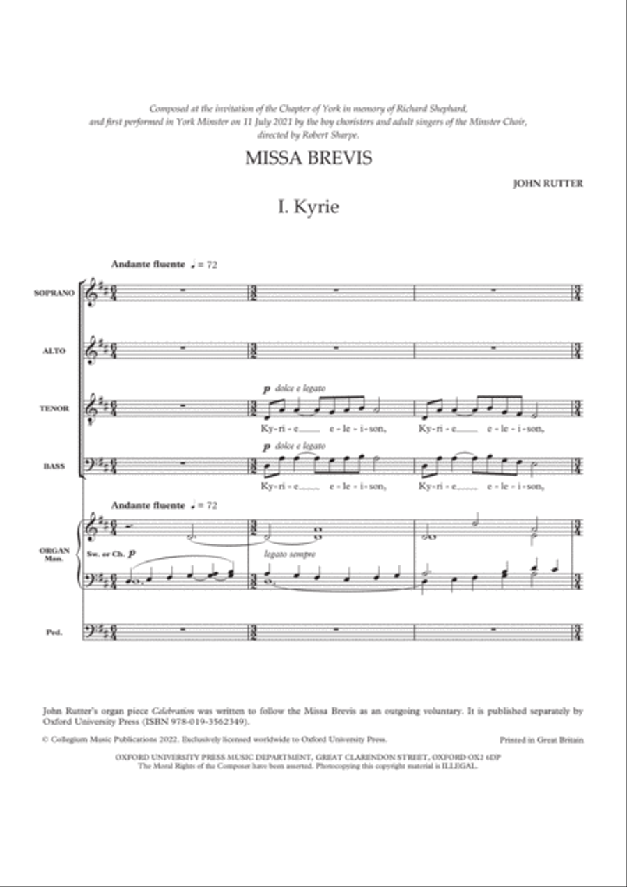 Missa Brevis 4-Part scores gallery preview page 3