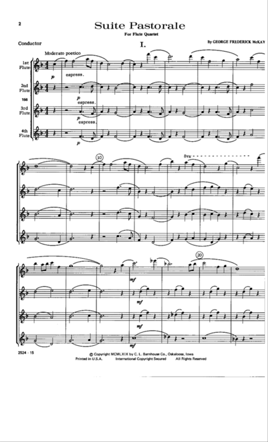 Suite Pastorale Suite Pastorale Flute Quartet scores gallery preview page 2