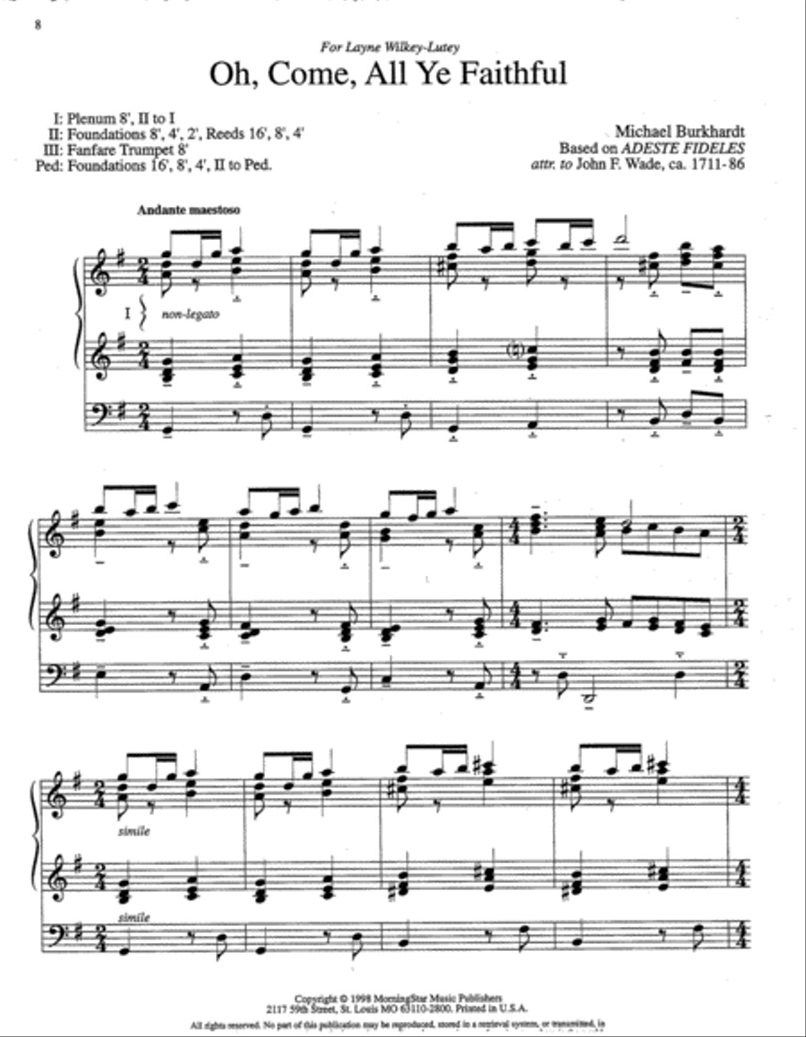 Five Christmas Hymn Improvisations, Set 3 Organ scores gallery preview page 4