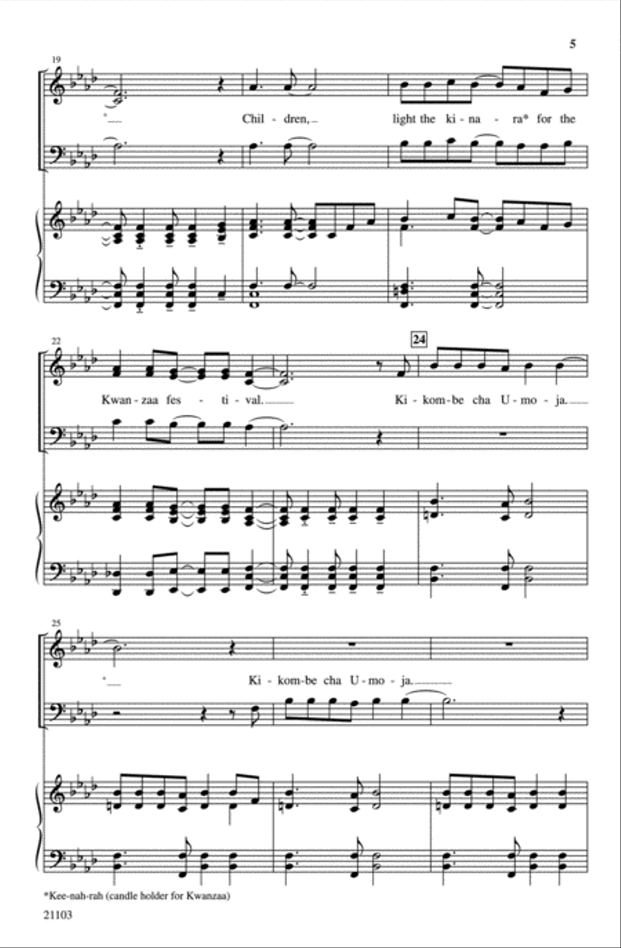 Drink from the Unity Cup (for the Kwanzaa Festival) Choir scores gallery preview page 4