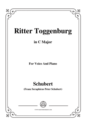 Schubert-Ritter Toggenburg,in C Major,for Voice&Piano