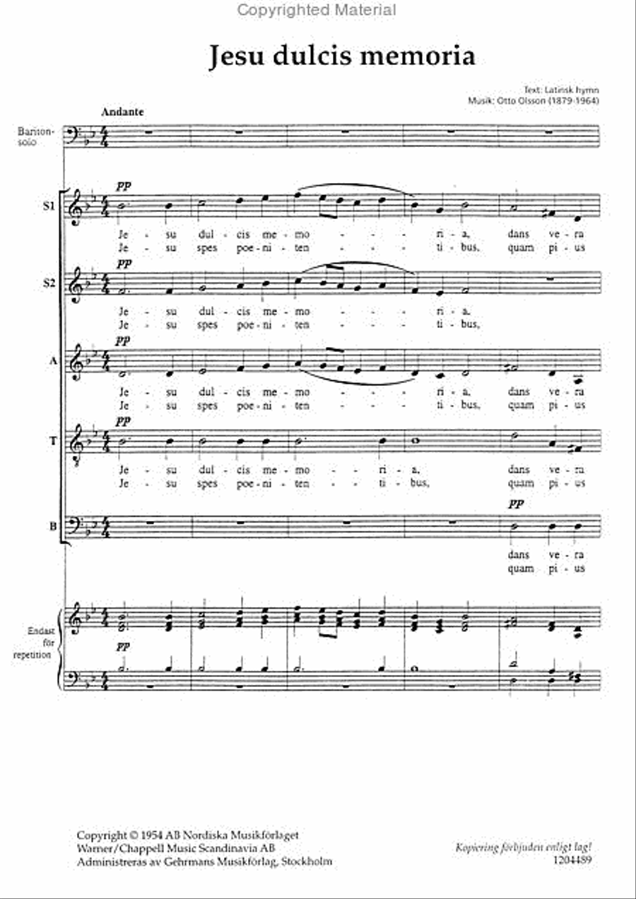 Jesu dulcis memoria Jesu dulcis memoria SSATB scores gallery preview page 2