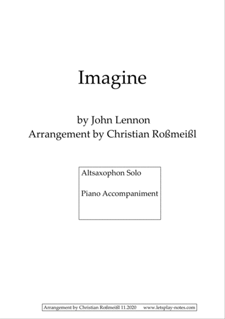 Imagine Alto Saxophone scores gallery preview page 1