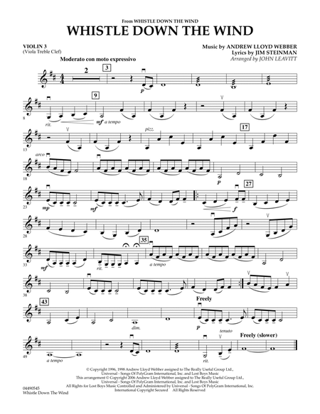 Whistle Down The Wind - Violin 3 (Viola T.C.)