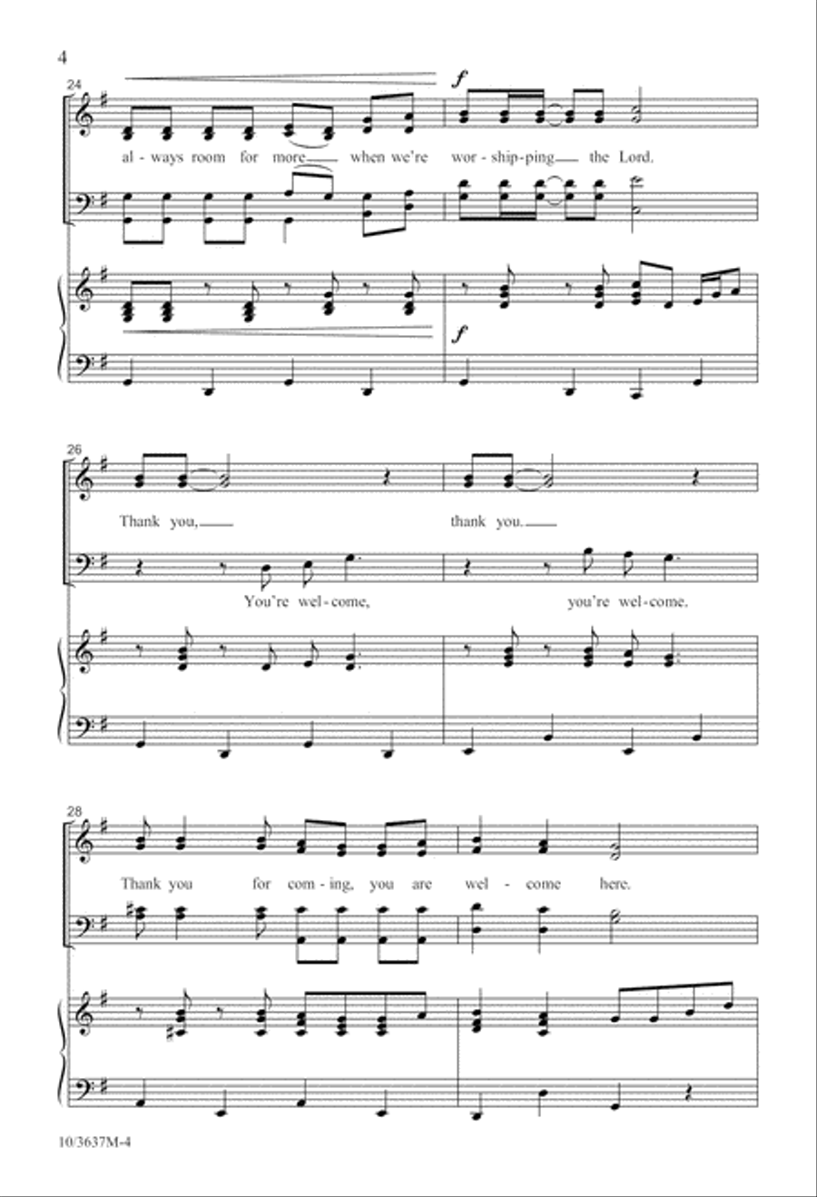 Thank You for Coming 4-Part scores gallery preview page 4