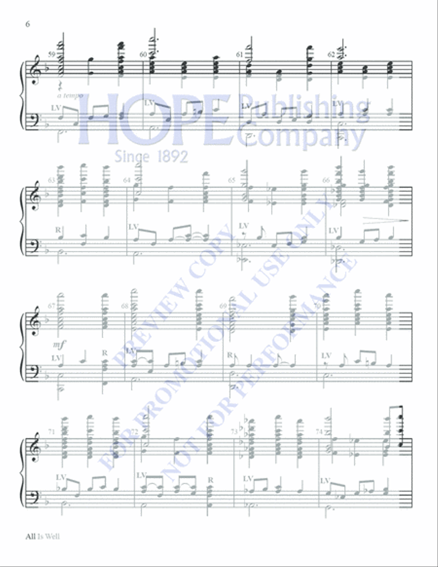 All Is Well All Is Well 5-Octaves scores gallery preview page 6