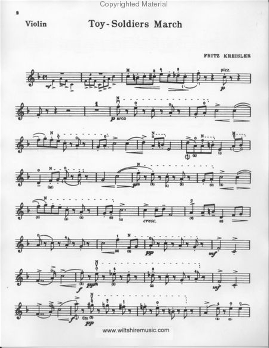 Toy Soldiers March Violin Solo scores gallery preview page 2