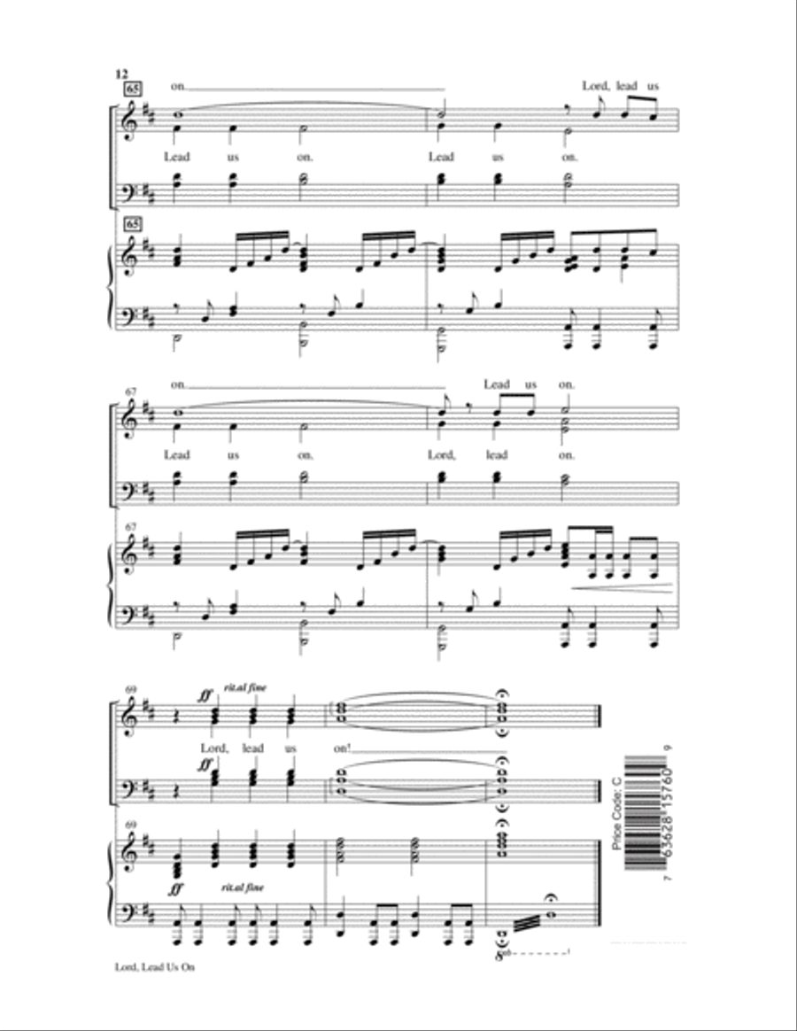 Lord, Lead Us On 4-Part scores gallery preview page 13