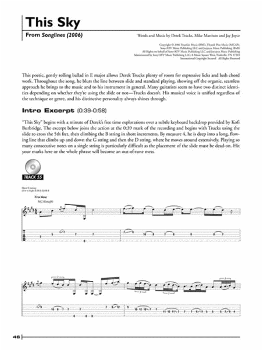 Derek Trucks Legendary Licks Electric Guitar scores gallery preview page 8