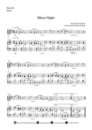 Book cover for Silent Night - Christmas Carol - Bb Tuba and Piano