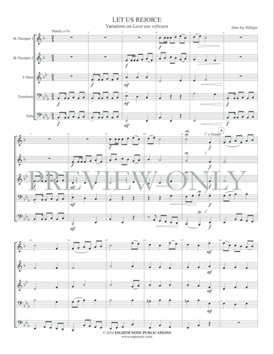Let Us Rejoice Let Us Rejoice Brass Ensemble scores gallery preview page 3