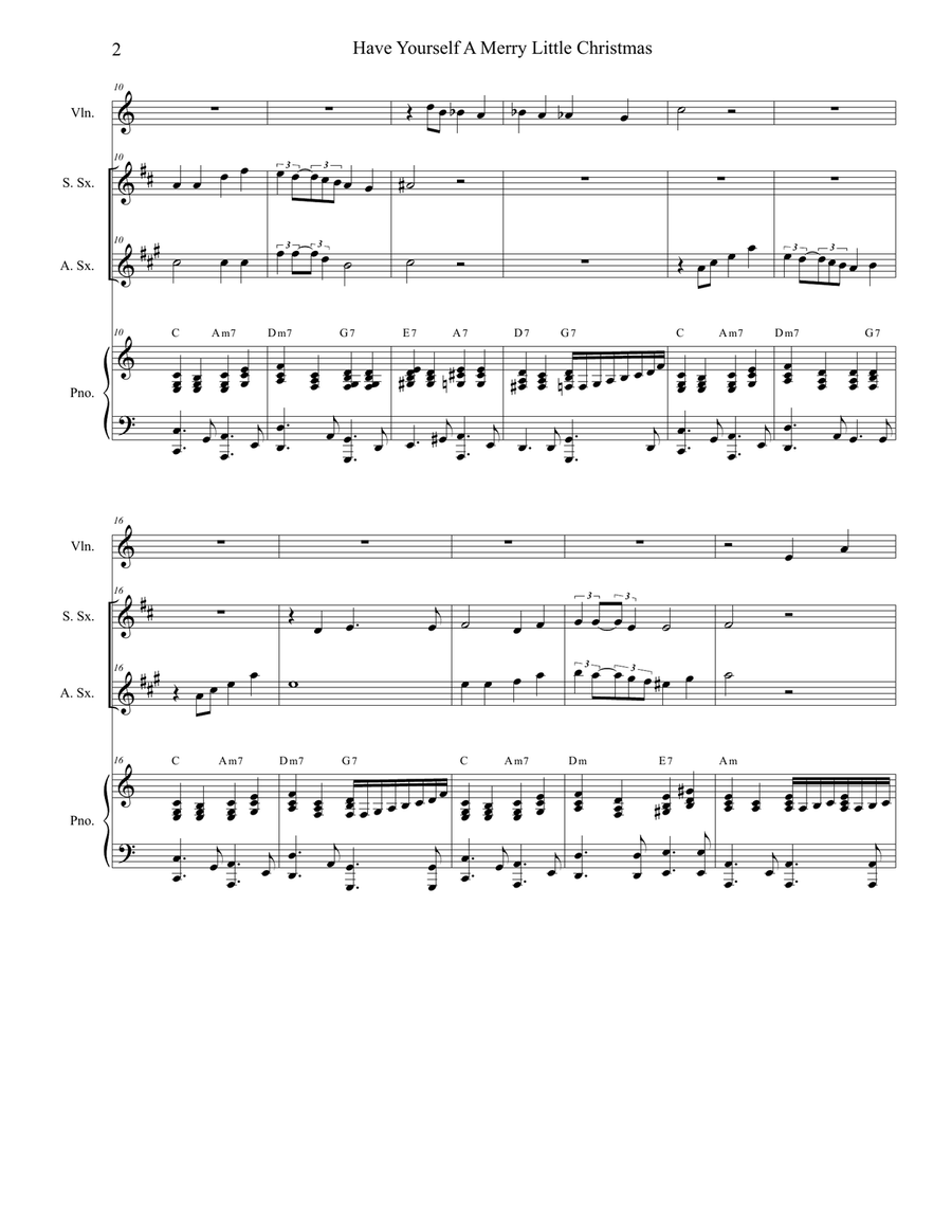 Have Yourself A Merry Little Christmas from MEET ME IN ST. LOUIS Woodwind Duet scores gallery preview page 2