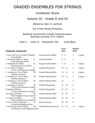 GRADED ENSEMBLES FOR STRINGS - VOLUME III