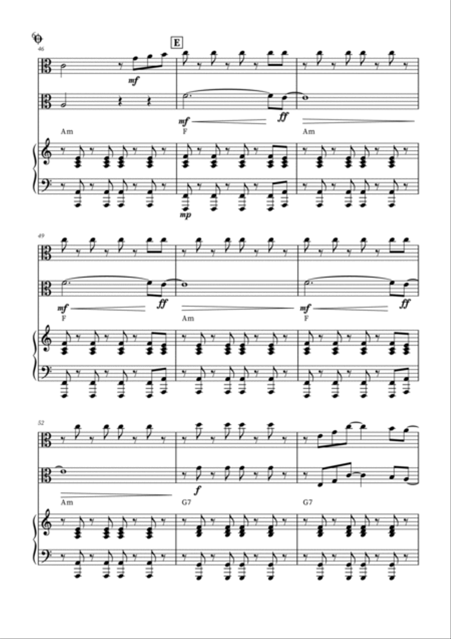 Viva La Vida String Duet scores gallery preview page 6