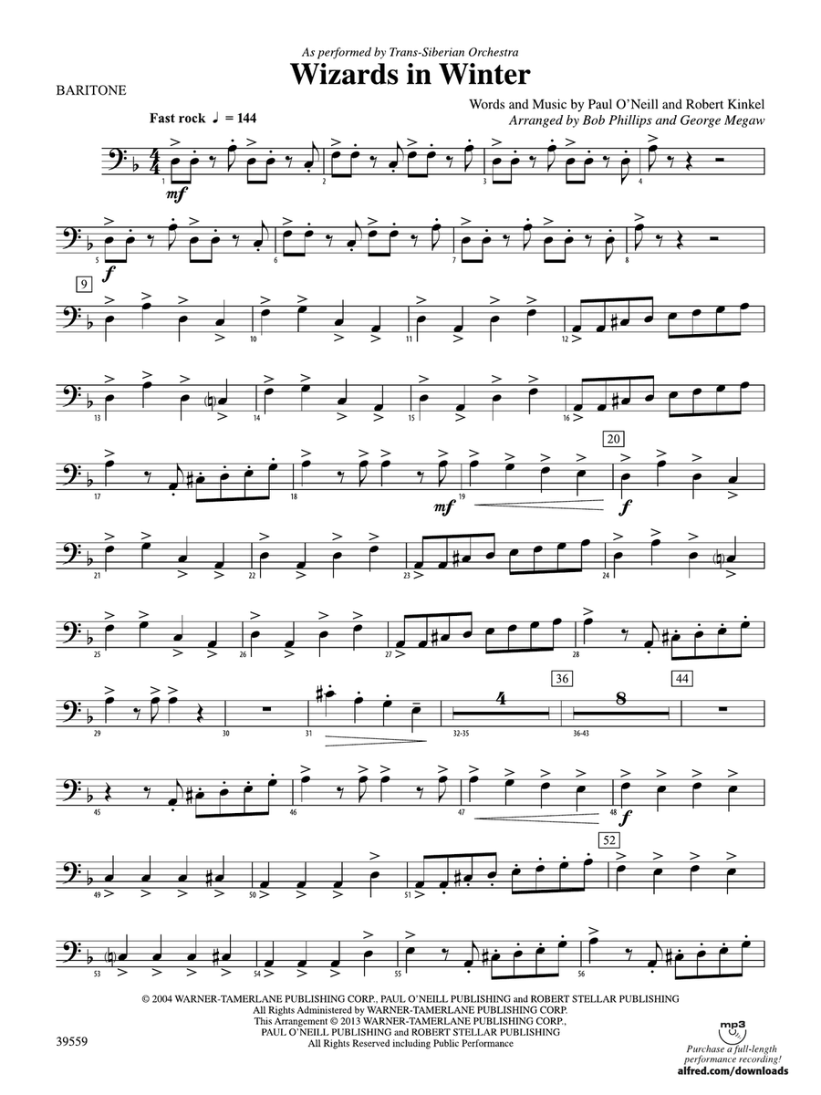 Wizards in Winter: Baritone B.C.