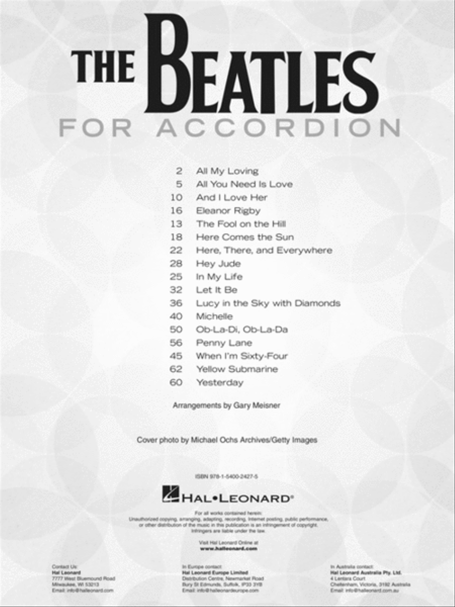 The Beatles for Accordion Accordion scores gallery preview page 2