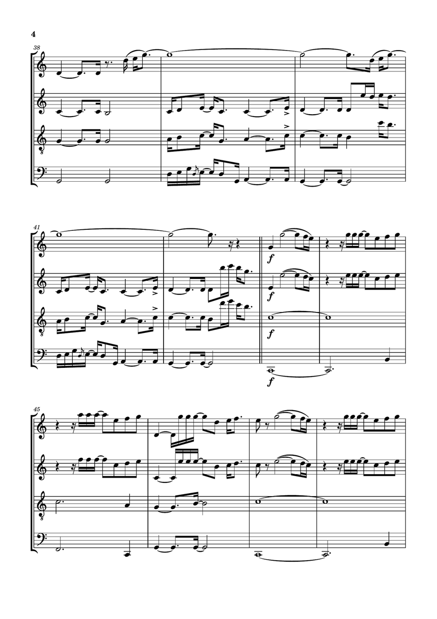 Let Somebody Go by Coldplay Woodwind Quartet - Digital Sheet Music page 5