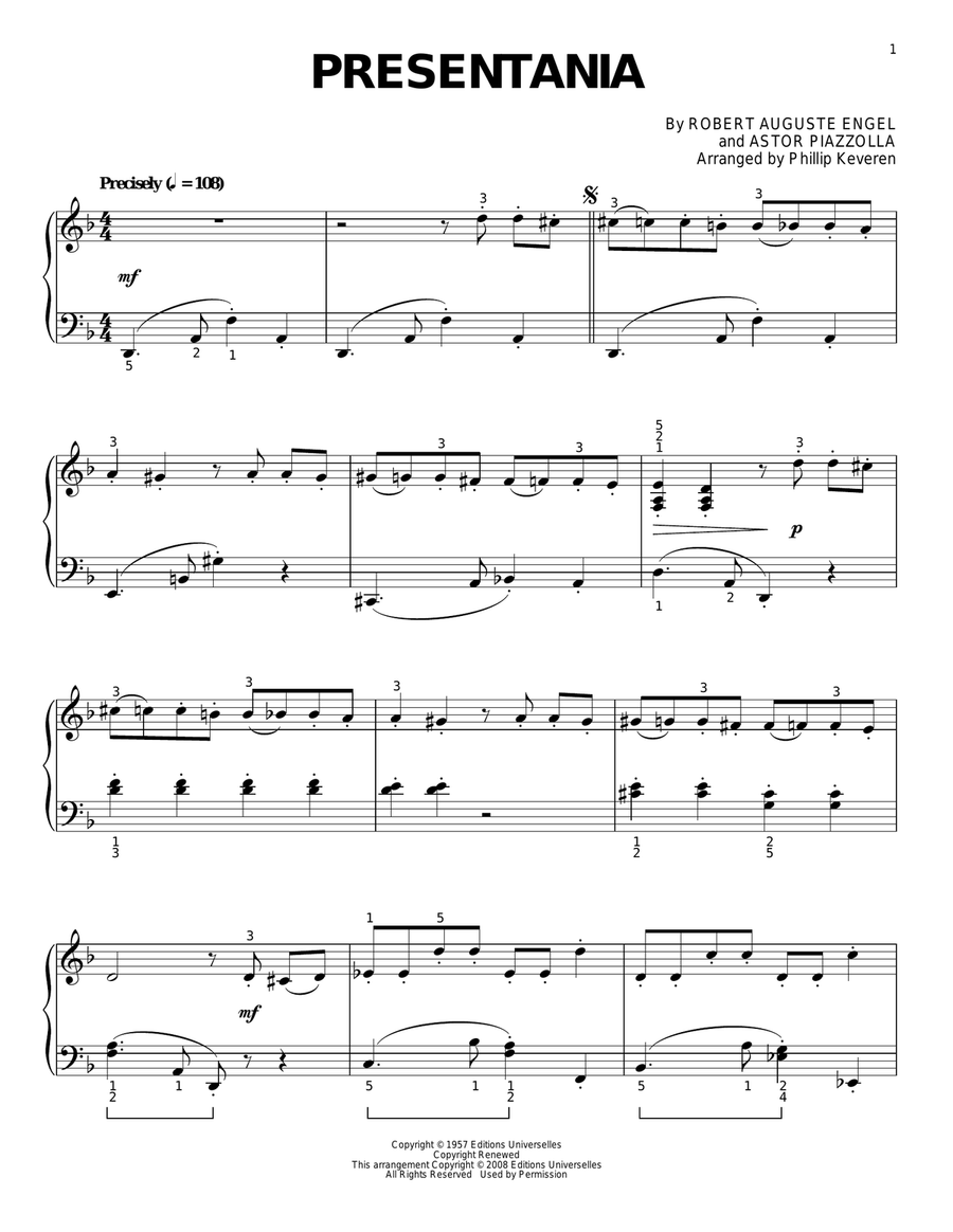 Presentania (arr. Phillip Keveren) Piano Solo scores gallery preview page 1