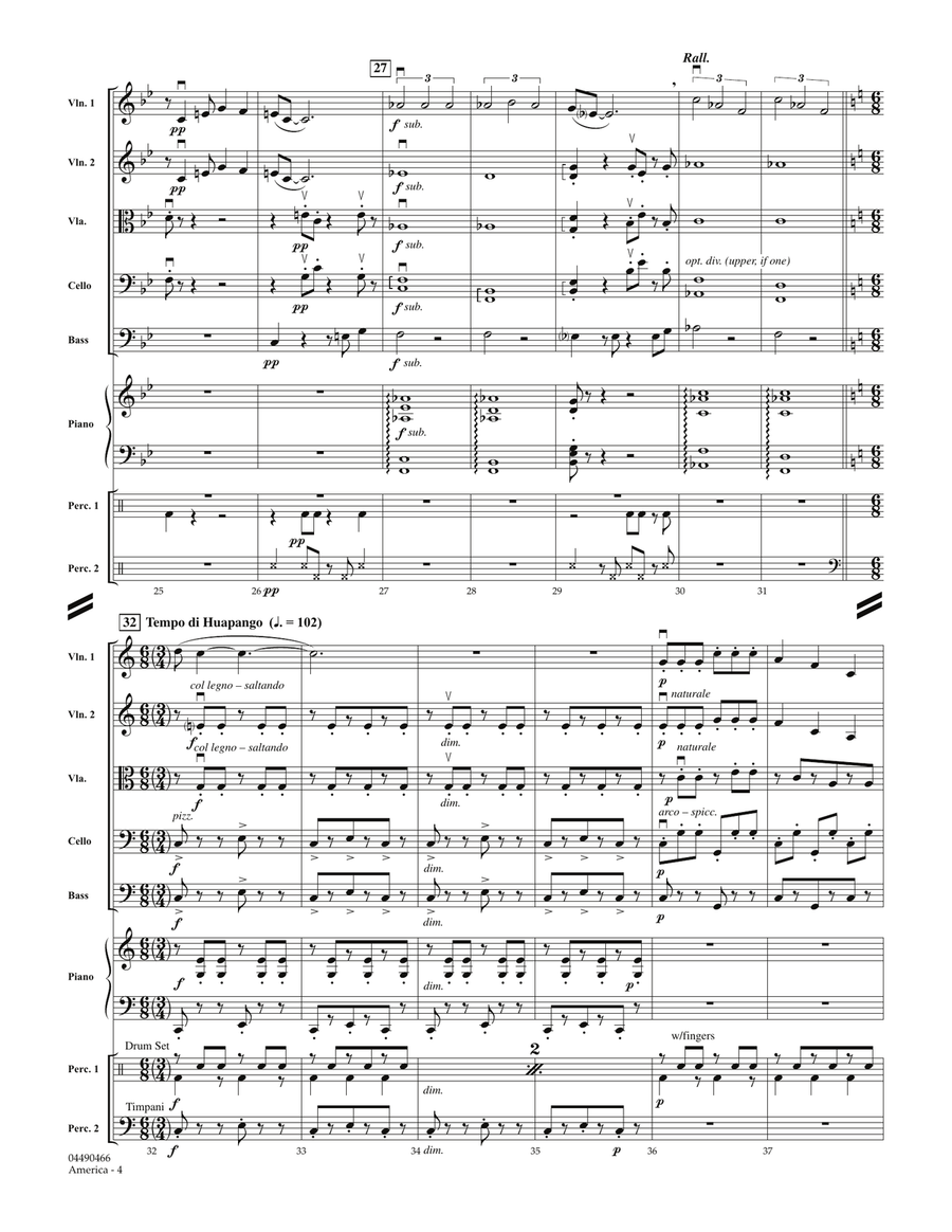 America (from West Side Story) - Full Score Orchestra scores gallery preview page 4