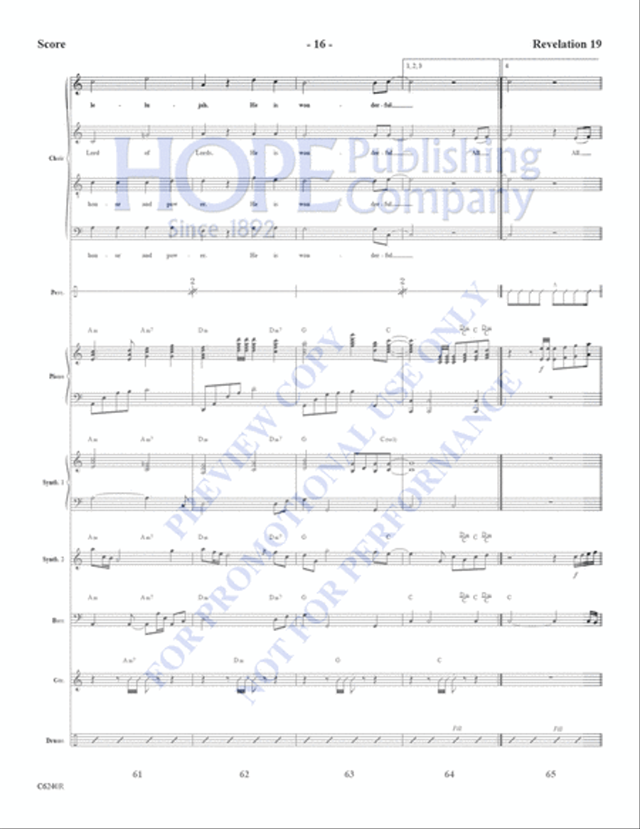 Revelation 19-Rhythm Parts Choir scores gallery preview page 17