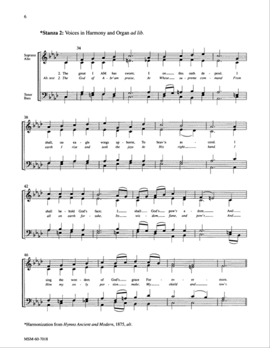 The God of Abraham Praise Choir scores gallery preview page 6
