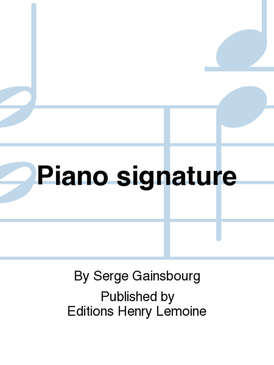 Piano signature