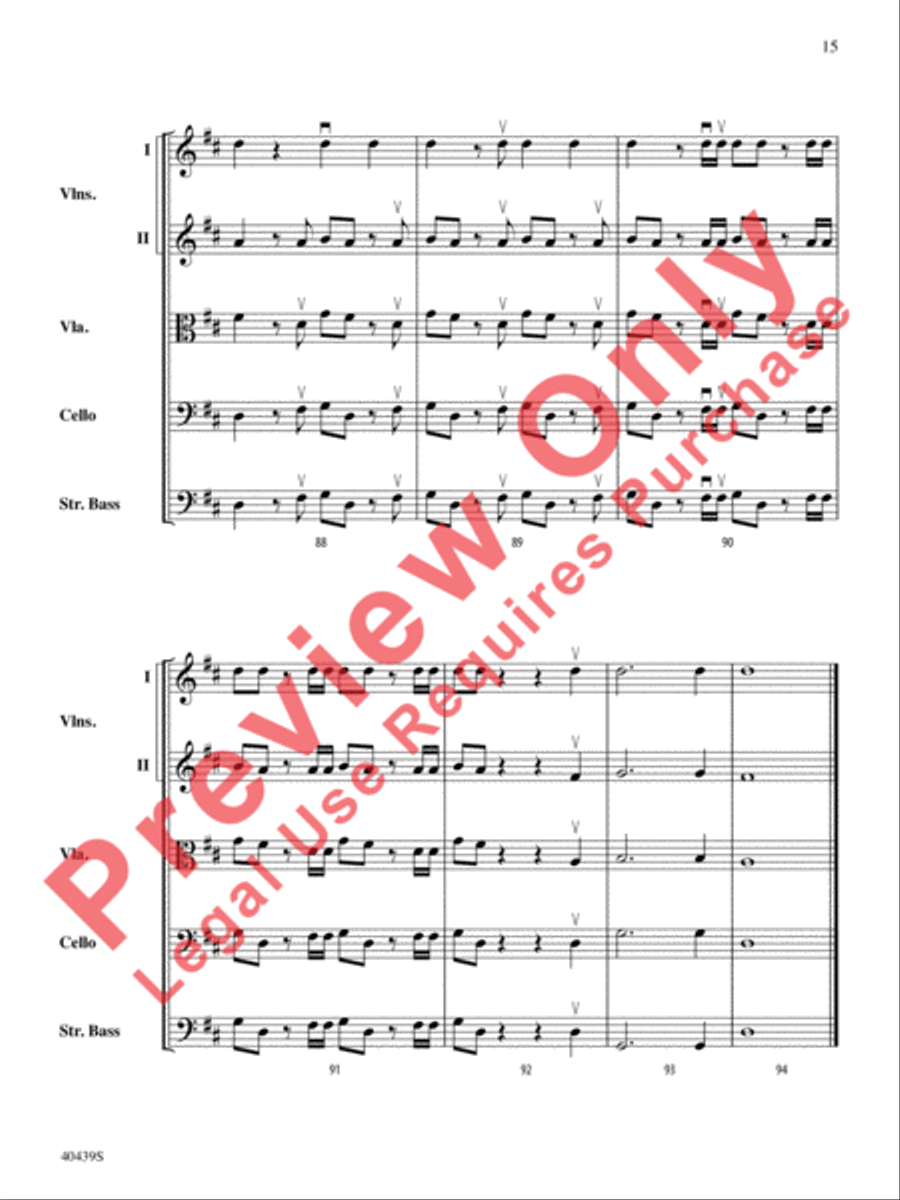 Hallelujah Chorus String Orchestra scores gallery preview page 16