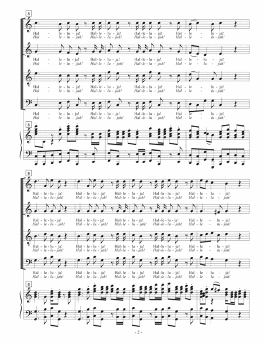 Not Your Grandparents' Halleluah Chorus - C Major 4-Part scores gallery preview page 3
