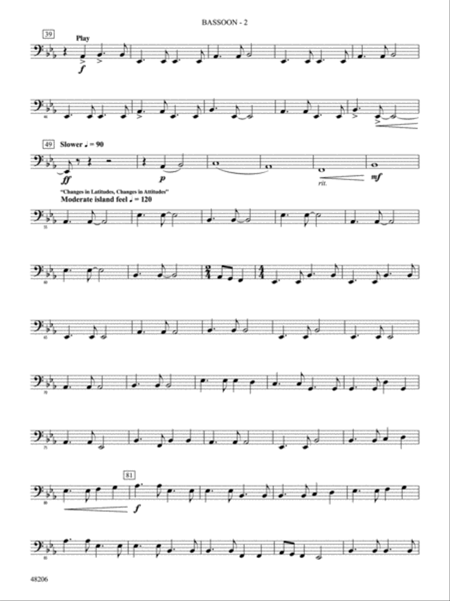Jimmy Buffett--The Hits: Bassoon Concert Band scores gallery preview page 2