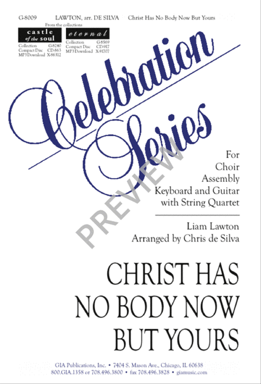 Christ Has No Body Now but Yours 4-Part scores gallery preview page 1