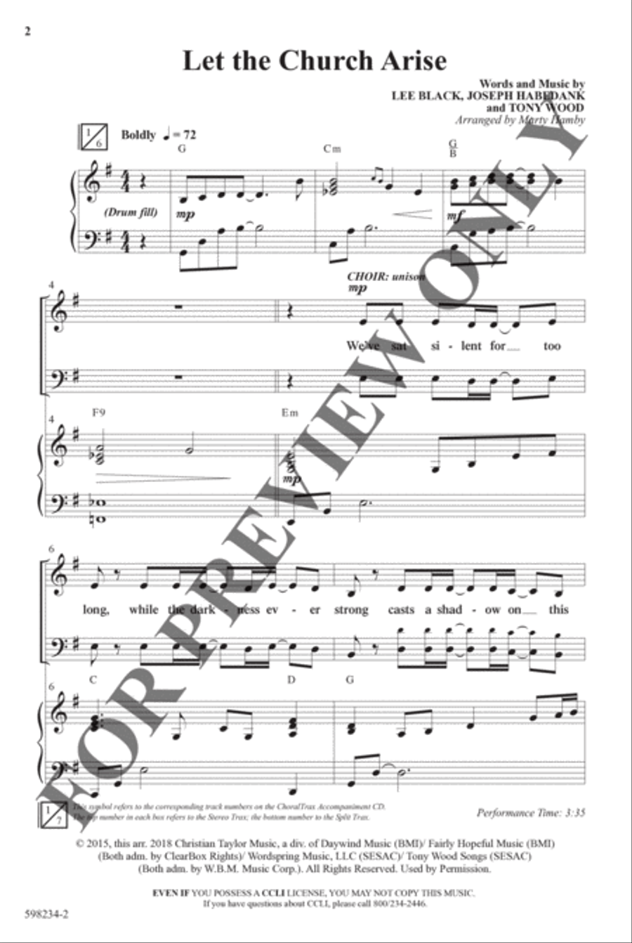 Let the Church Arise - Anthem Choir scores gallery preview page 2