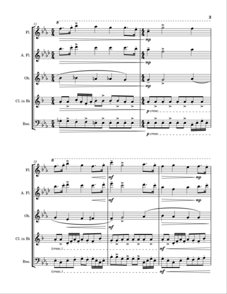 Failure Woodwind Quintet scores gallery preview page 3