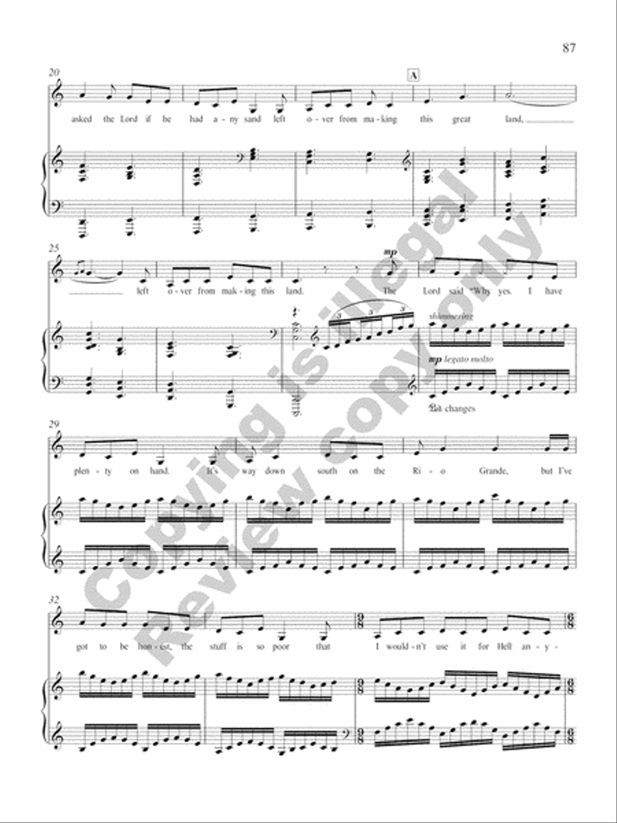 American Folk Set Low Voice scores gallery preview page 57