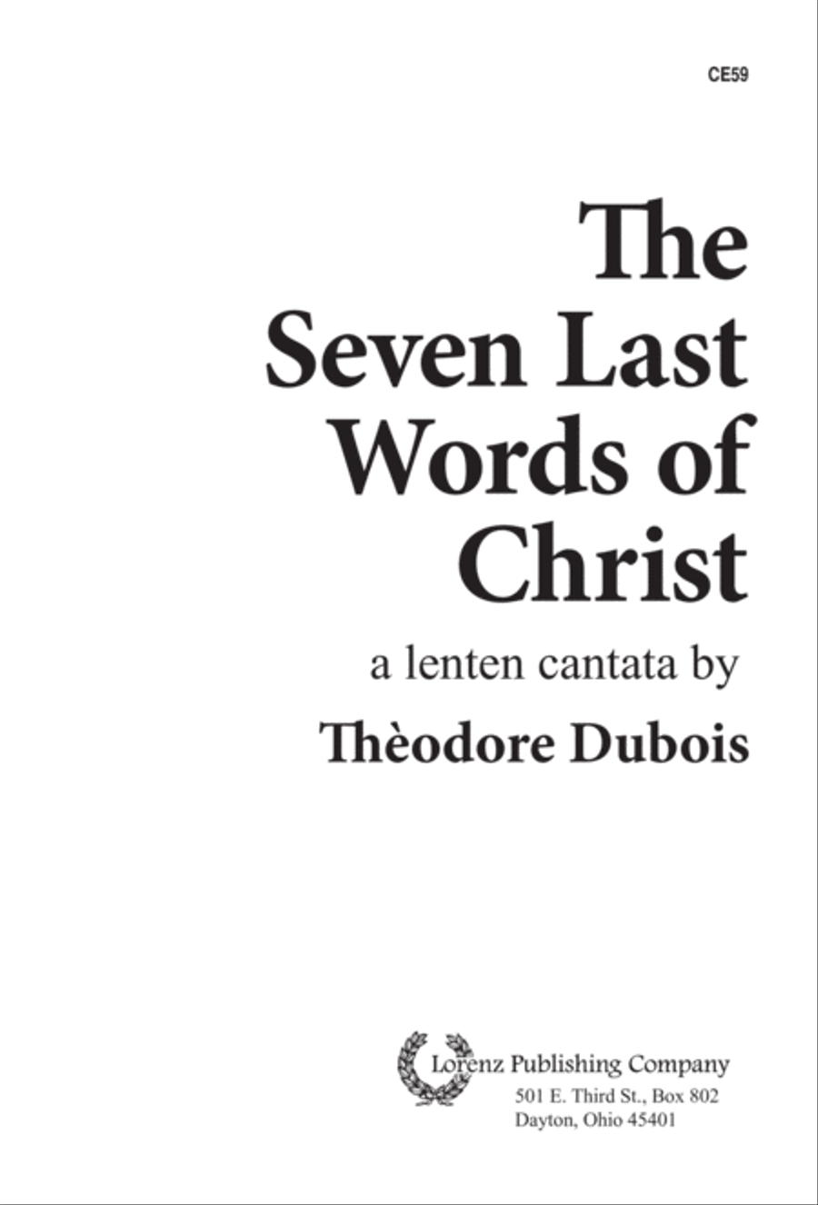 The Seven Last Words of Christ 4-Part scores gallery preview page 1