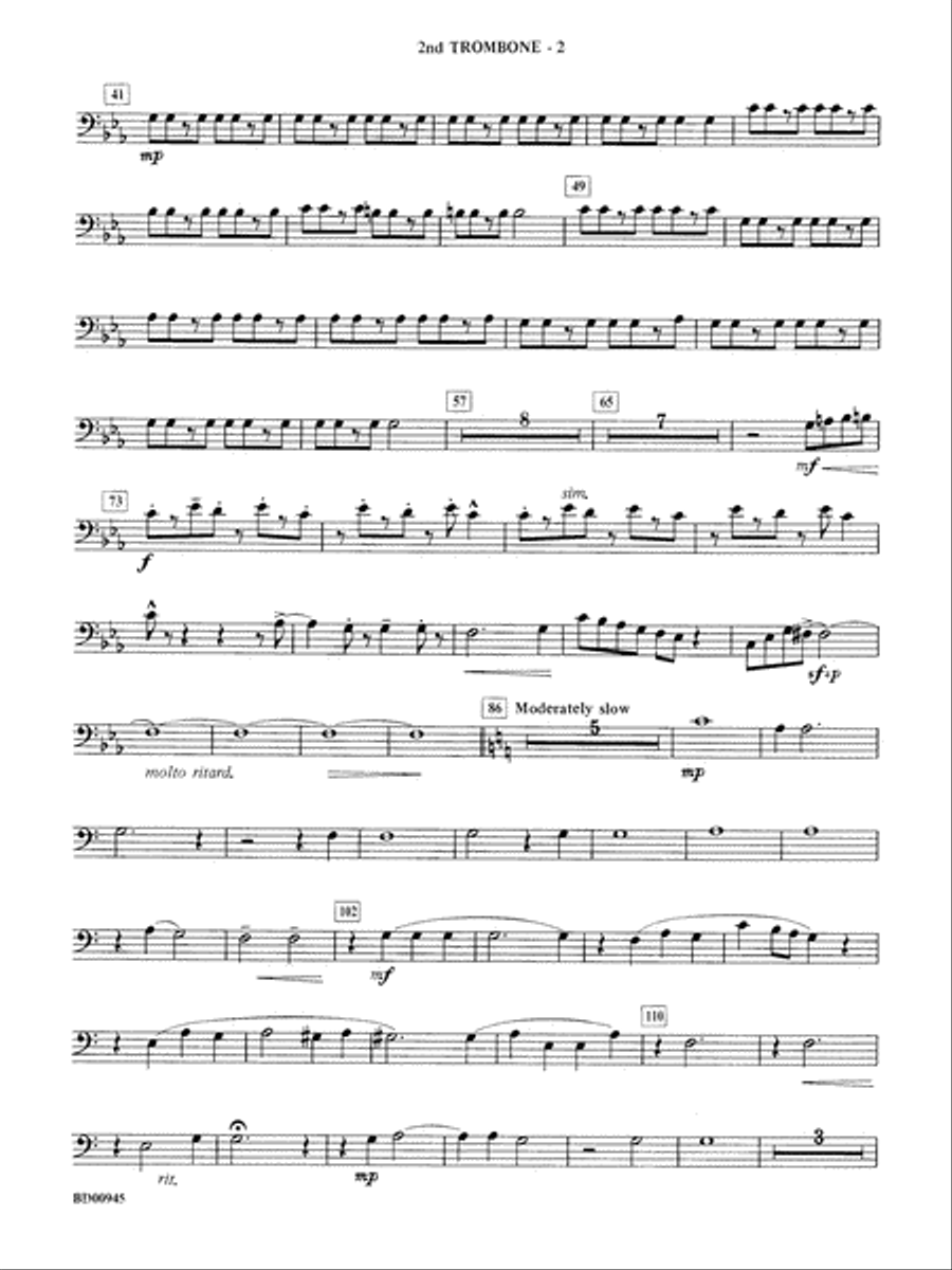 Okeanos: 2nd Trombone Concert Band scores gallery preview page 2