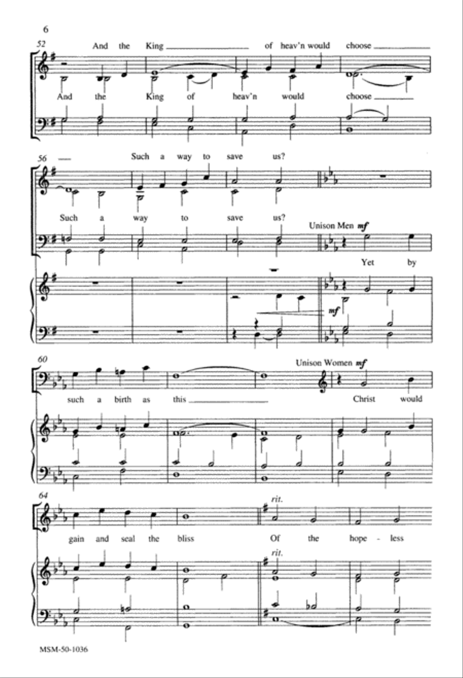 Born to Be Our Savior 4-Part scores gallery preview page 5