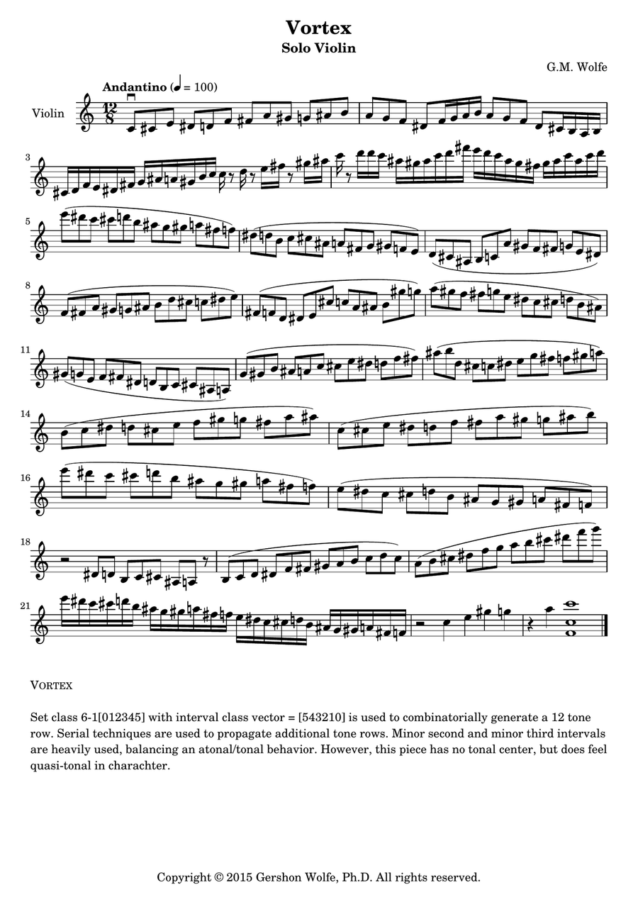 Vortex Violin Solo scores gallery preview page 1