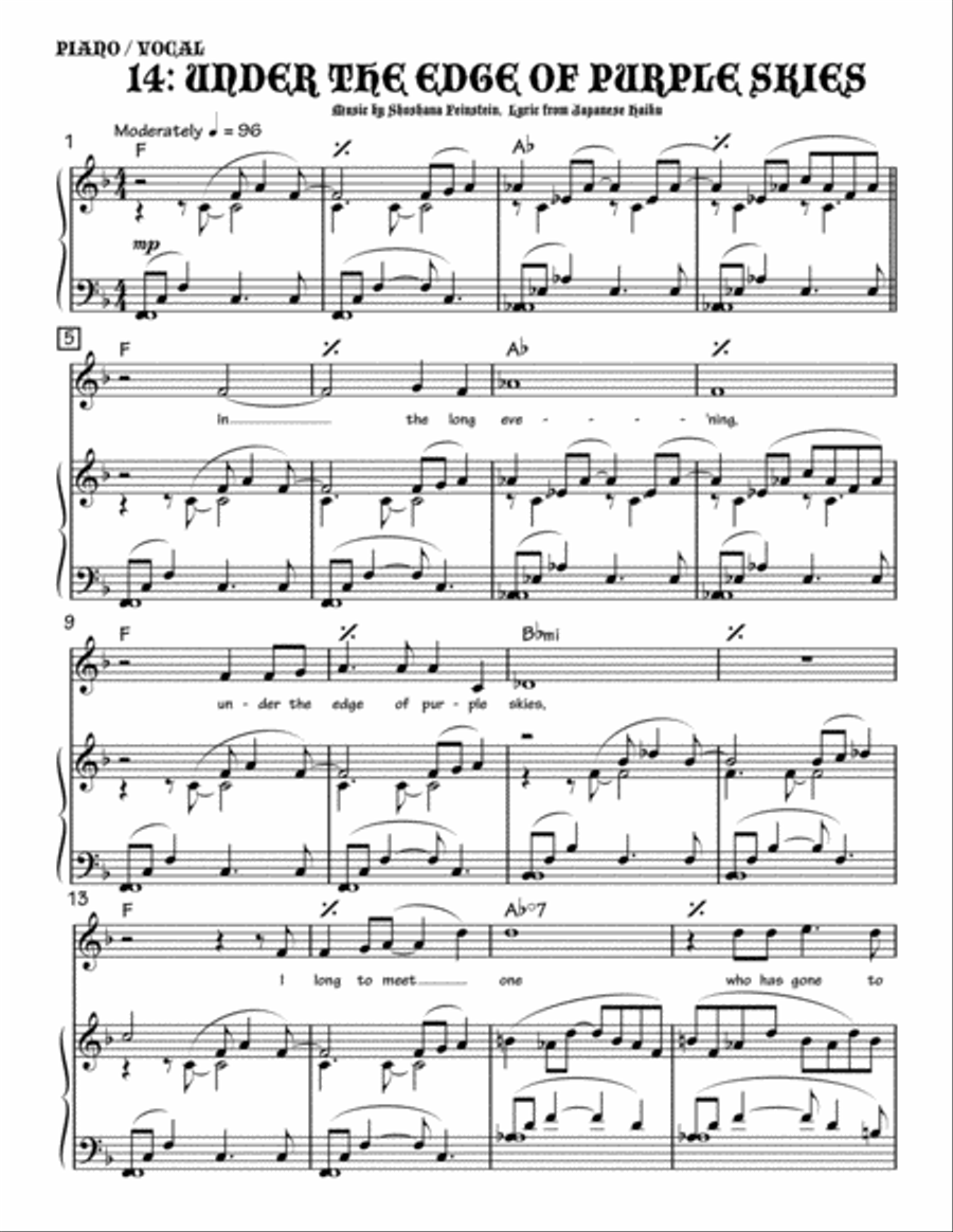 Under the edge of Purple Skies Small Ensemble scores gallery preview page 1