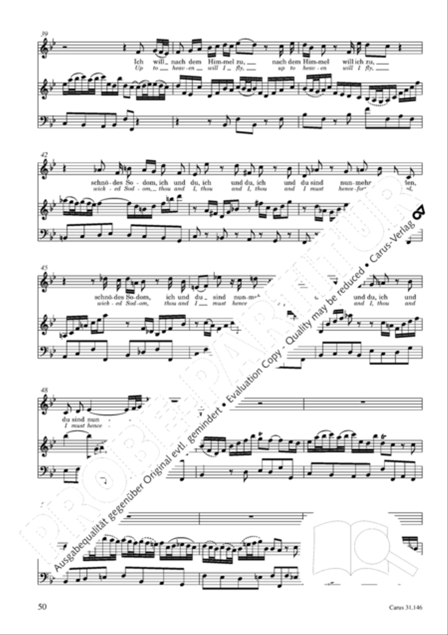 Through bitter tribulation we enter into God's kingdom (Wir mussen durch viel Trubsal in das Reich Gottes eingehen) 4-Part scores gallery preview page 51
