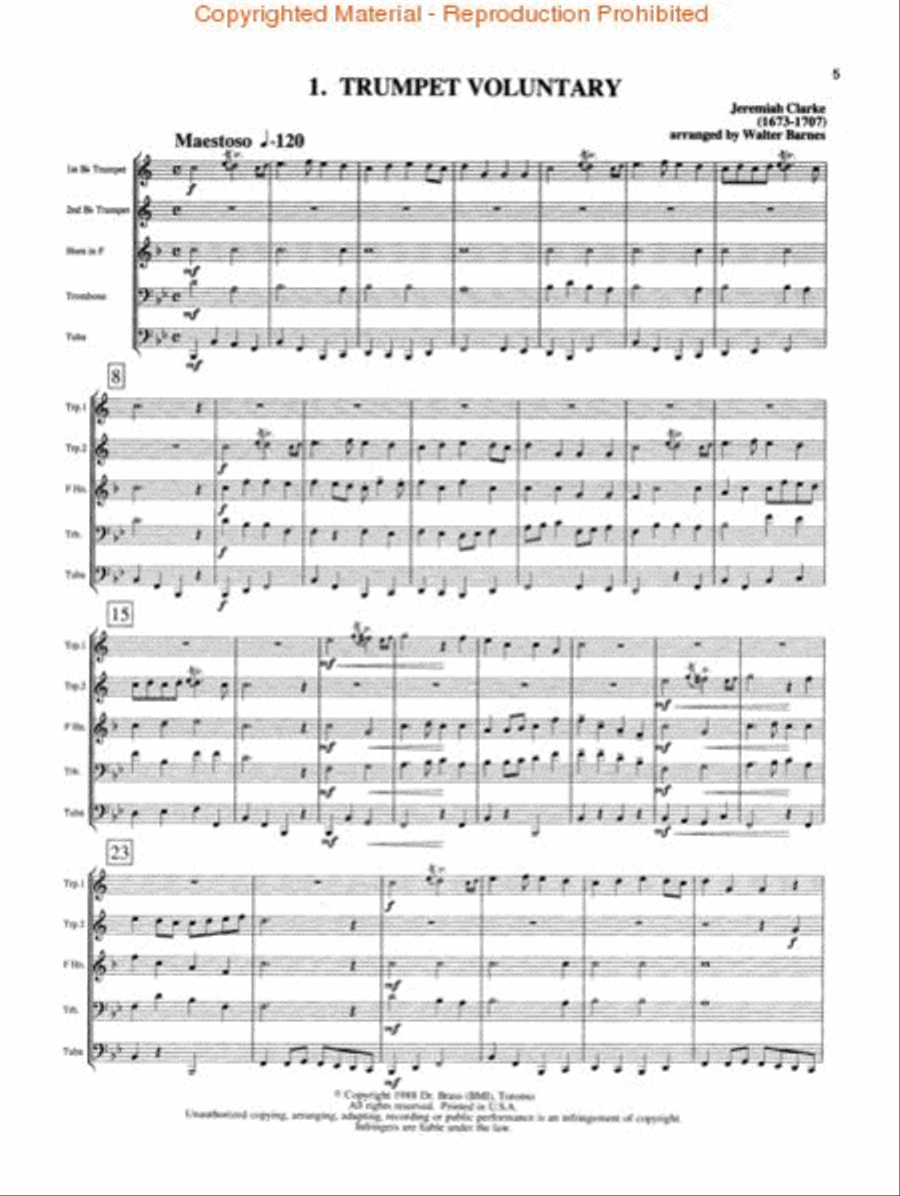 Canadian Brass Book Of Favorite Quintets - Conductor's Score Set of Parts scores gallery preview page 2