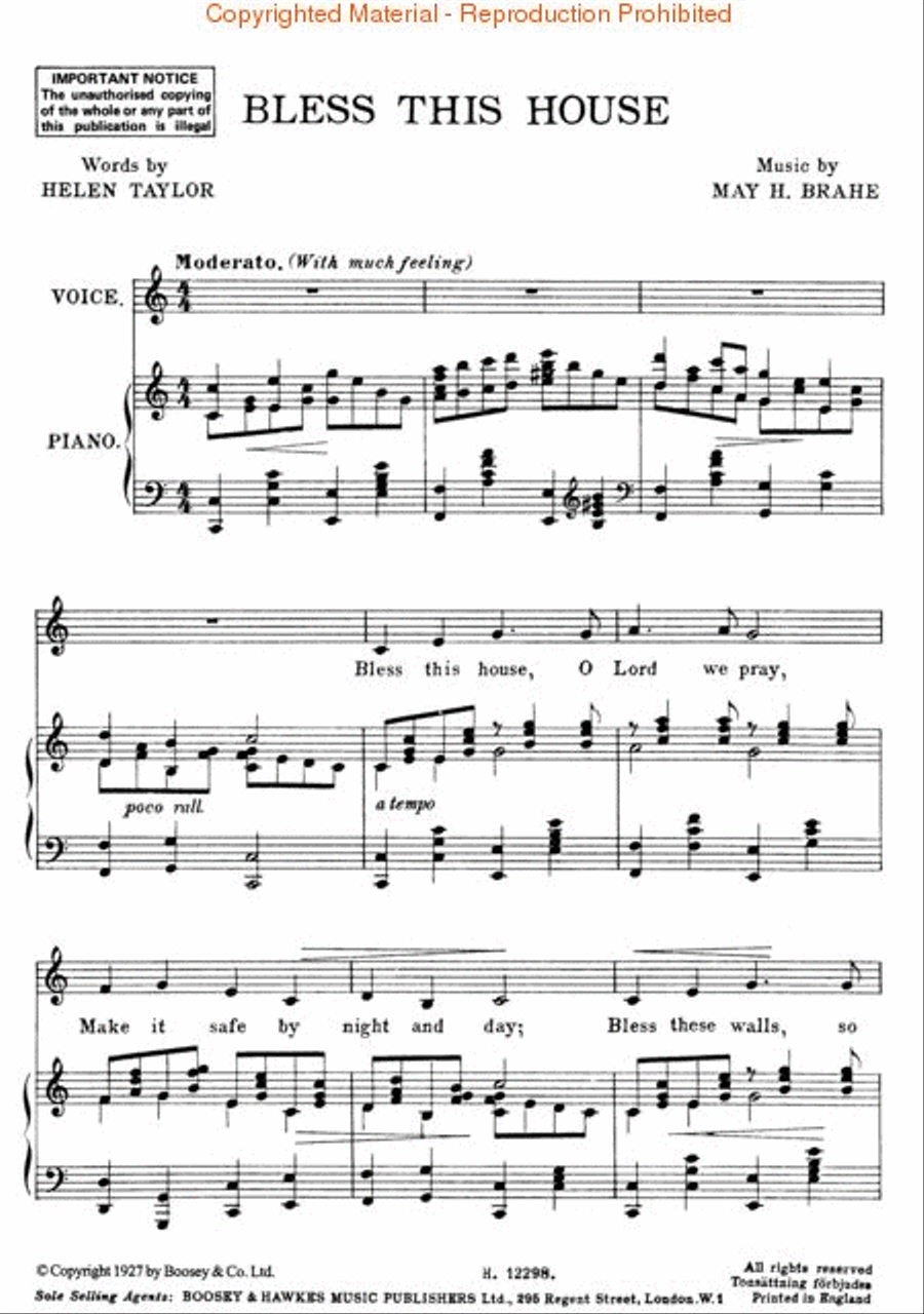 Bless This House Medium Voice scores gallery preview page 2