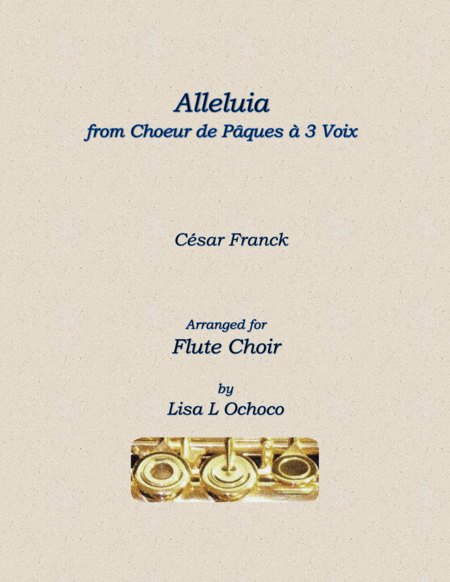 Alleluia from Choeur de Pacques a 3 Voix for Flute Choir image number null