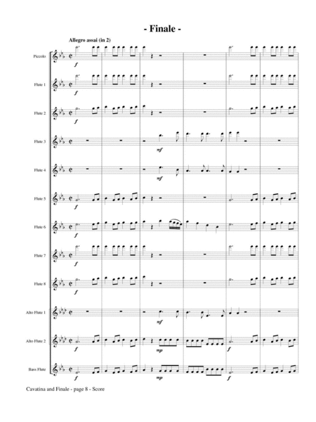 The Marriage of Figaro: Cavatina and Finale (from Act II) for Flute Choir
