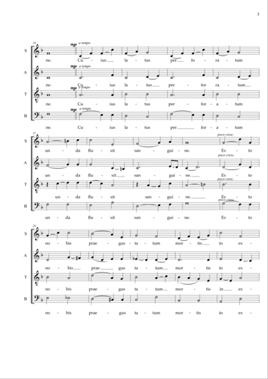 Ave Verum Corpus 4-Part scores gallery preview page 3