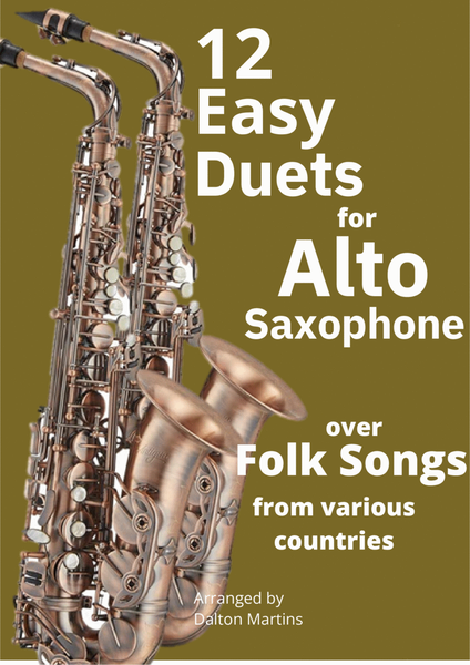 12 Easy Duos for Alto Saxophone over Folk Songs from different countries) image number null
